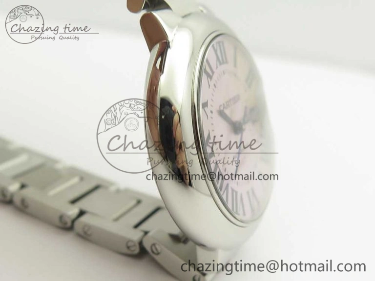 Ballon Bleu 33mm SS AF 1:1 Best Edition Pink Textured Dial on SS Bracelet NH05A
