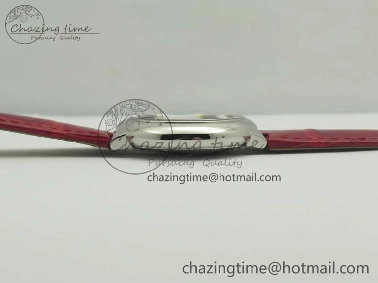 Ballon Bleu 33mm SS AF 1:1 Best Edition Red Dial on Red Croc Leather Strap Cal.076