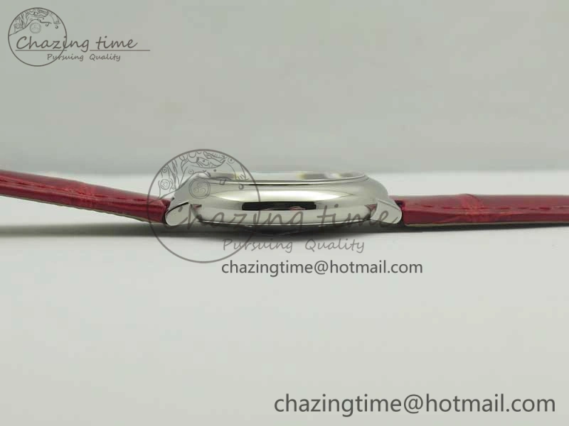 Ballon Bleu 33mm SS AF 1:1 Best Edition Red Dial on Red Croc Leather Strap Cal.076