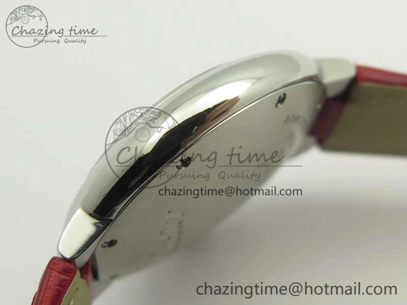 Ballon Bleu 33mm SS AF 1:1 Best Edition Red Dial on Red Croc Leather Strap Cal.076