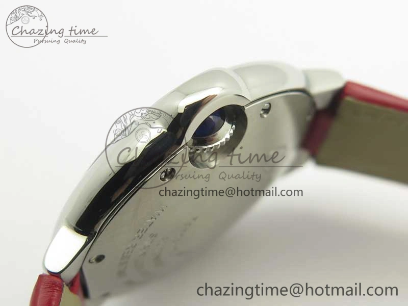 Ballon Bleu 33mm SS AF 1:1 Best Edition Red Dial on Red Croc Leather Strap Cal.076