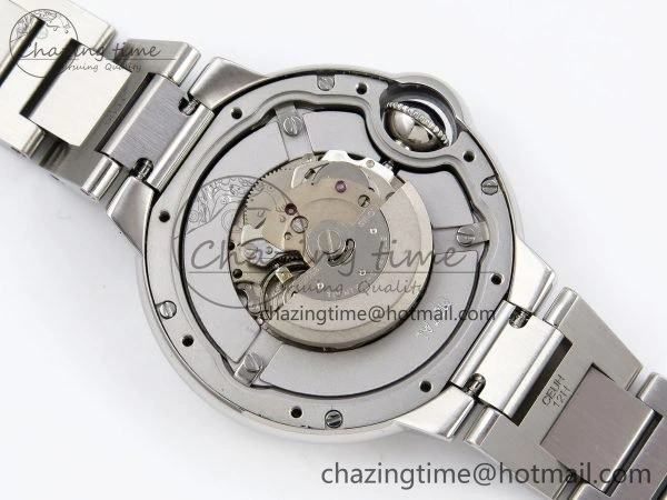 Ballon Bleu 33mm SS AF 1:1 Best Edition Red Dial on SS Bracelet SEIKO NH05A (Quick Release)