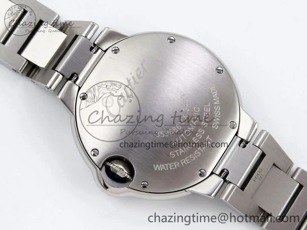 Ballon Bleu 33mm SS AF 1:1 Best Edition Red Dial on SS Bracelet SEIKO NH05A (Quick Release)