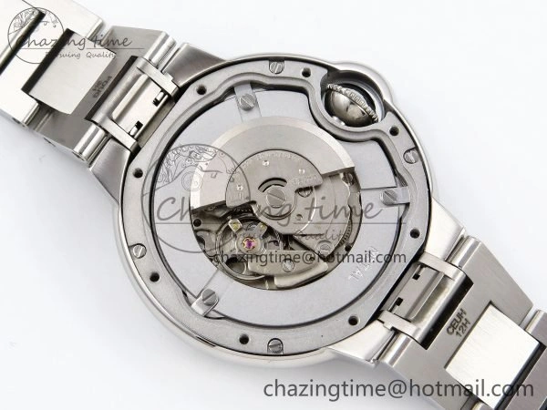 Ballon Bleu 33mm SS AF 1:1 Best Edition Silver Dial Diamonds Bezel on SS Bracelet SEIKO NH05A (Quick Release)