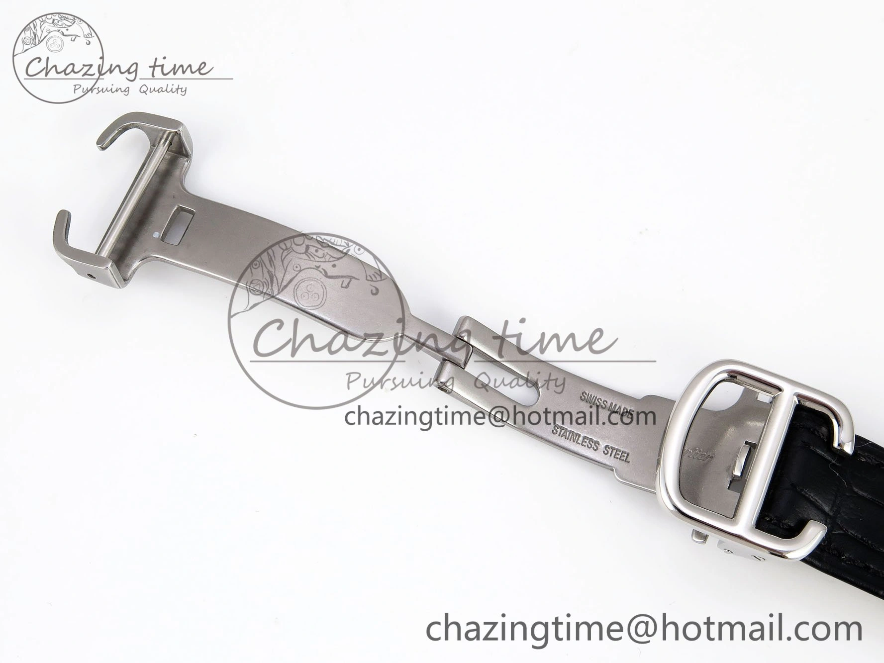 Ballon Bleu 33mm SS AF 1:1 Best Edition Silver Dial on Black Leather Strap SEIKO NH05A