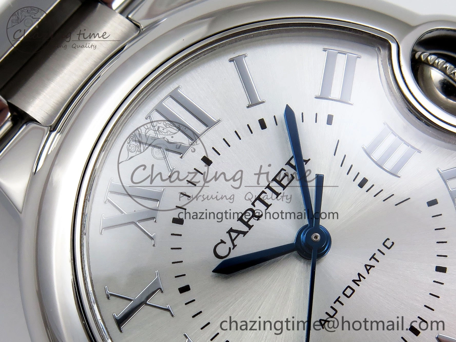 Ballon Bleu 33mm SS AF 1:1 Best Edition Silver Dial on SS Bracelet SEIKO NH05A