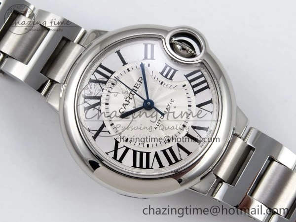 Ballon Bleu 33mm SS AF 1:1 Best Edition White Dial on SS Bracelet SEIKO NH05A