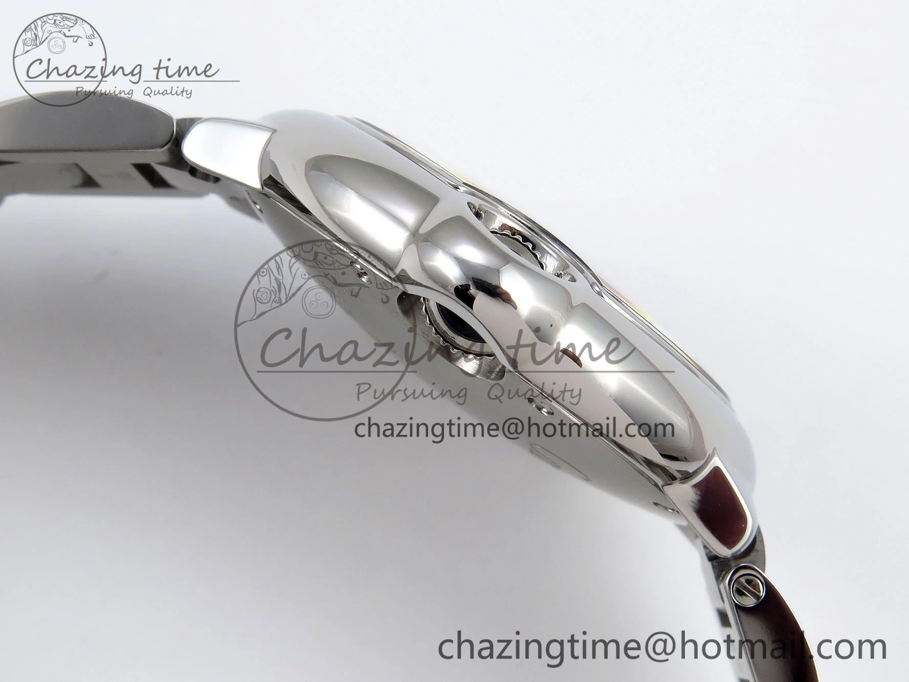 Ballon Bleu 33mm SS AF 1:1 Best Edition White Diamonds Dial on SS Bracelet SEIKO NH05A