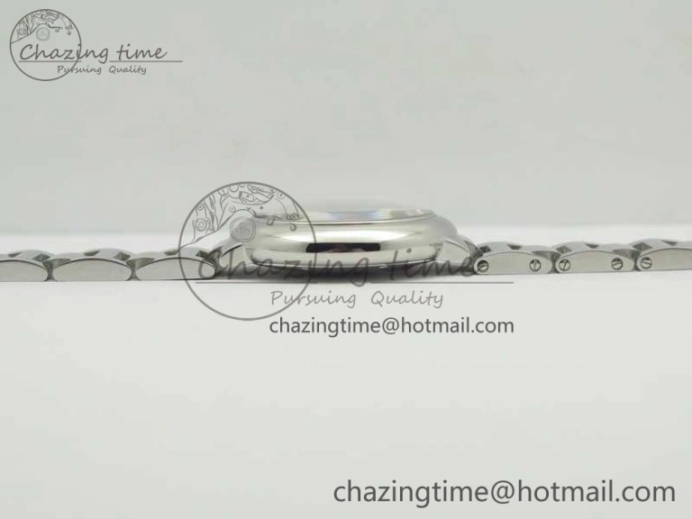 Ballon Bleu 33mm SS AF 1:1 Best Edition White Textured Dial On SS Bracelet Cal.076