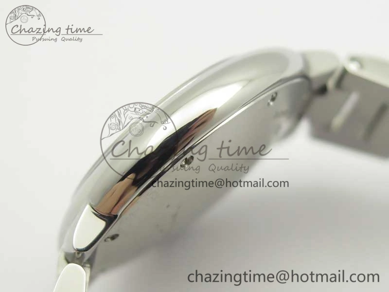 Ballon Bleu 33mm SS AF 1:1 Best Edition White Textured Dial On SS Bracelet Cal.076