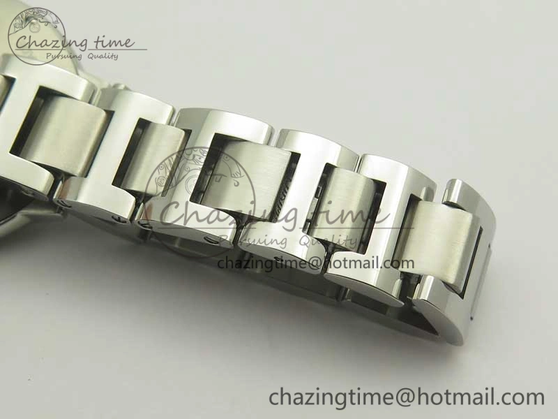 Ballon Bleu 33mm SS AF 1:1 Best Edition White Textured Dial on SS Bracelet Jap Quartz