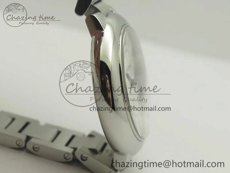 Ballon Bleu 33mm SS AF 1:1 Best Edition White Textured Dial on SS Bracelet Jap Quartz