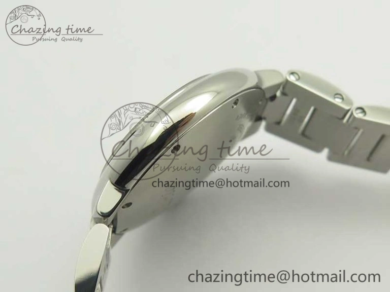 Ballon Bleu 33mm SS AF 1:1 Best Edition White Textured Dial on SS Bracelet Jap Quartz
