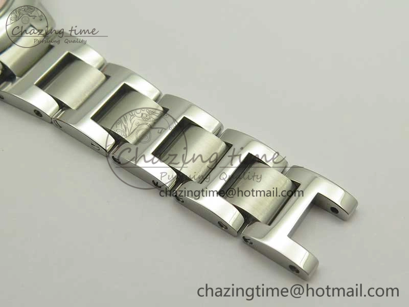 Ballon Bleu 33mm SS AF 1:1 Best Edition White Textured Dial on SS Bracelet Jap Quartz