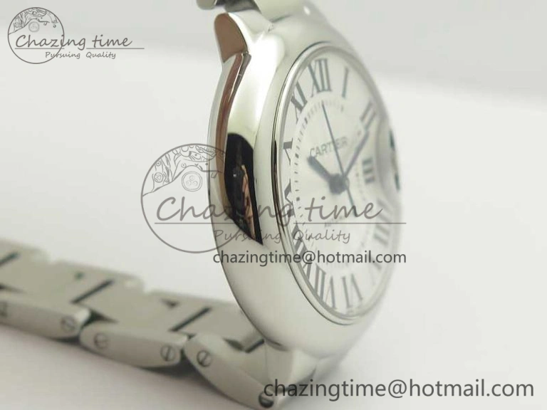 Ballon Bleu 33mm SS AF 1:1 Best Edition White Textured Dial on SS Bracelet SEIKO NH05A