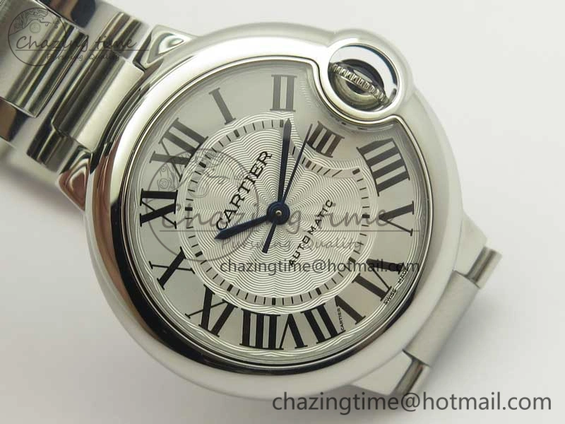 Ballon Bleu 33mm SS AF 1:1 Best Edition White Textured Dial on SS Bracelet SEIKO NH05A