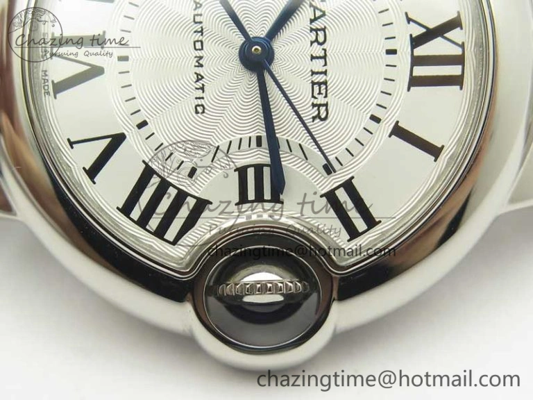 Ballon Bleu 33mm SS AF 1:1 Best Edition White Textured Dial on SS Bracelet SEIKO NH05A