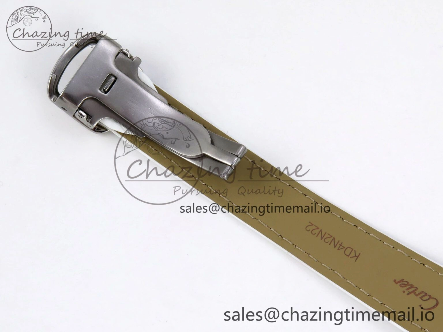 Ballon Bleu 33mm SS AF 1:1 Best Edition White Textured Dial on White Crocodile Strap Jap Quartz