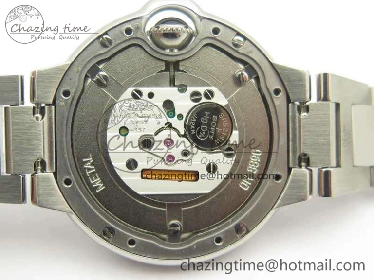 Ballon Bleu 33mm SS Diamond Bezel V6F 1:1 Best Edition White MOP Dial On SS Bracelet Quartz