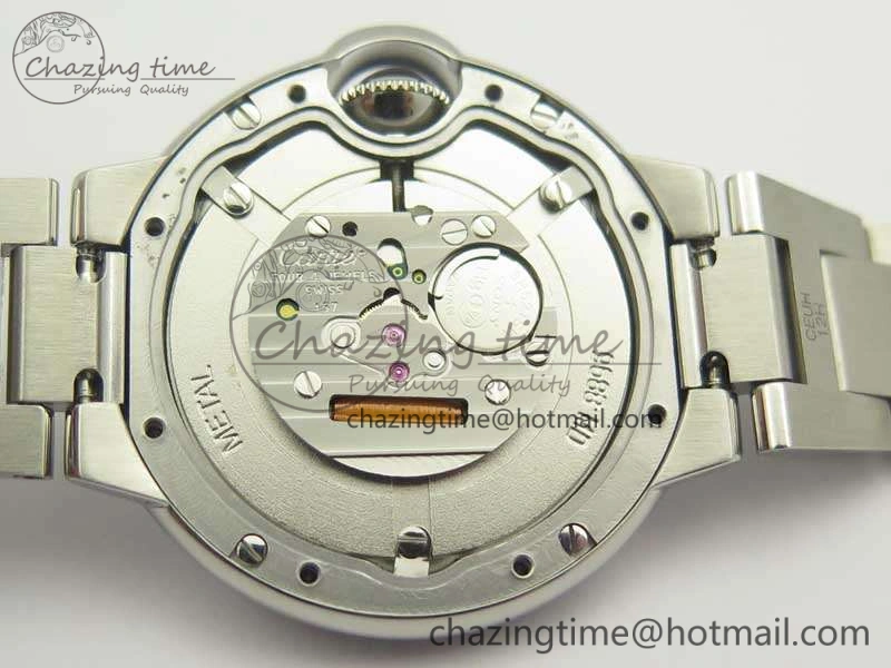 Ballon Bleu 33mm SS Diamond Bezel V6F 1:1 Best Edition White MOP Dial On SS Bracelet Quartz