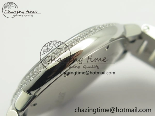 Ballon Bleu 33mm SS Diamond Bezel V6F 1:1 Best Edition White MOP Dial On SS Bracelet Quartz