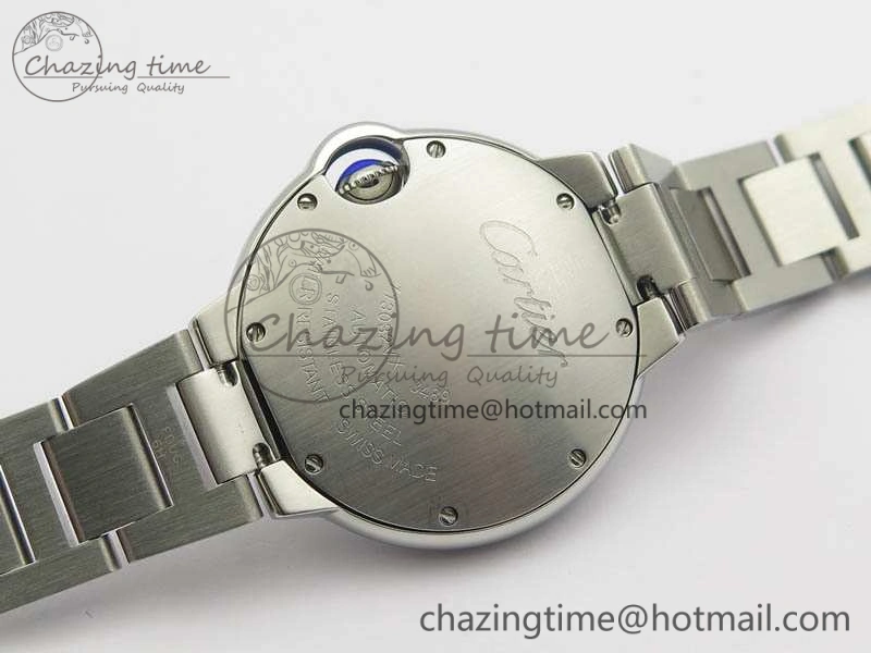 Ballon Bleu 33mm SS TW 1:1 Best Edition Pink Textured Dial On SS Bracelet SEIKO NH05A