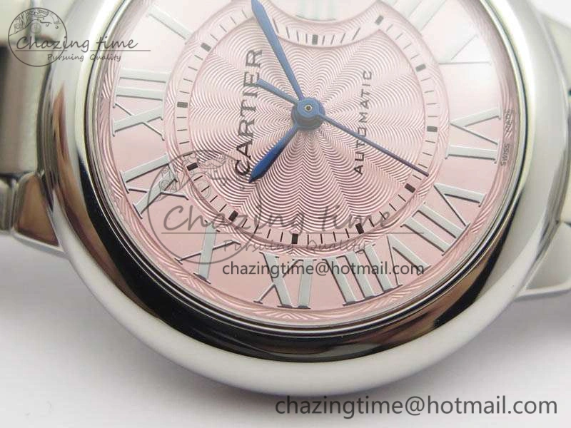 Ballon Bleu 33mm SS TW 1:1 Best Edition Pink Textured Dial On SS Bracelet SEIKO NH05A