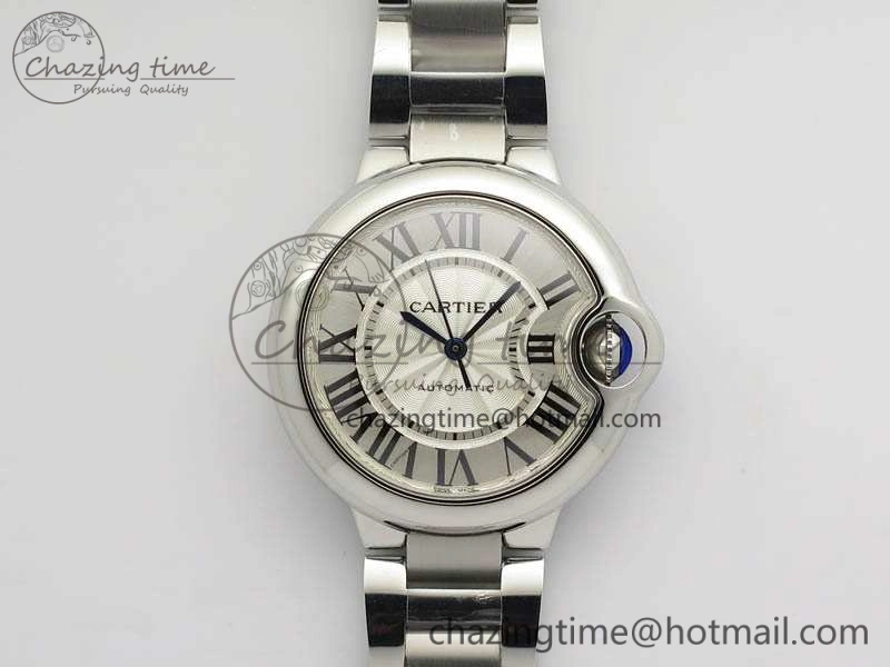Ballon Bleu 33mm SS TW 1:1 Best Edition White Textured Dial On SS Bracelet SEIKO NH05A