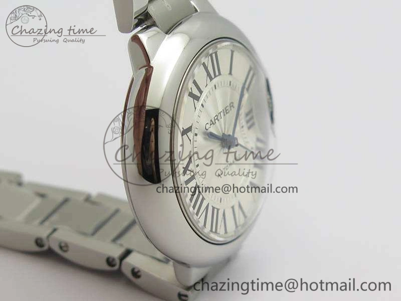 Ballon Bleu 33mm SS TW 1:1 Best Edition White Textured Dial On SS Bracelet SEIKO NH05A