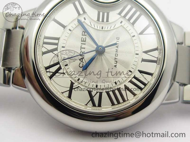 Ballon Bleu 33mm SS TW 1:1 Best Edition White Textured Dial On SS Bracelet SEIKO NH05A