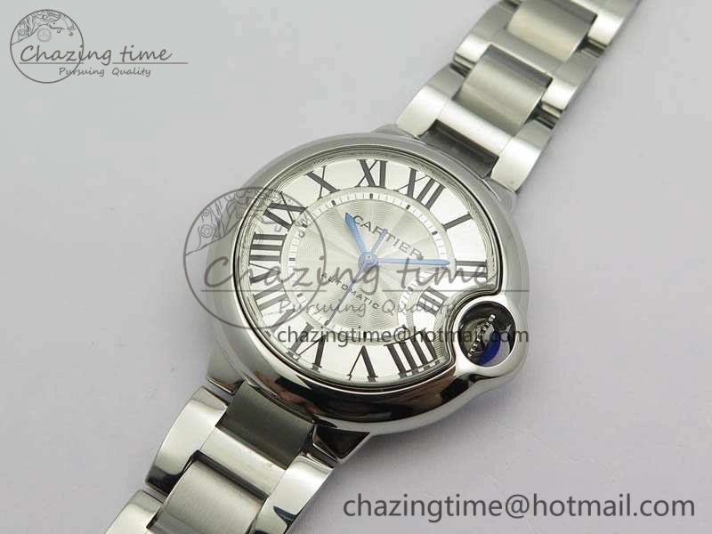 Ballon Bleu 33mm SS TW 1:1 Best Edition White Textured Dial On SS Bracelet SEIKO NH05A
