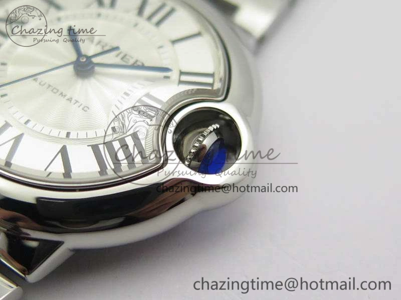 Ballon Bleu 33mm SS TW 1:1 Best Edition White Textured Dial On SS Bracelet SEIKO NH05A