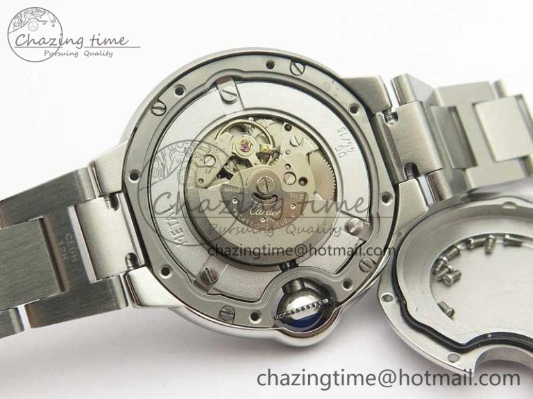 Ballon Bleu 33mm SS TW 1:1 Best Edition White Textured Dial On SS Bracelet SEIKO NH05A