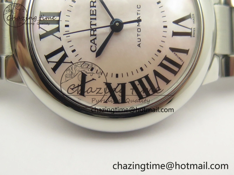 Ballon Bleu 33mm SS V6F 1:1 Best Edition Pink MOP Dial On SS Bracelet SEIKO NH05A