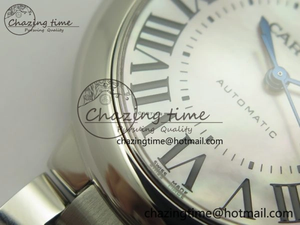 Ballon Bleu 33mm SS V6F 1:1 Best Edition Pink MOP Dial On SS Bracelet SEIKO NH05A