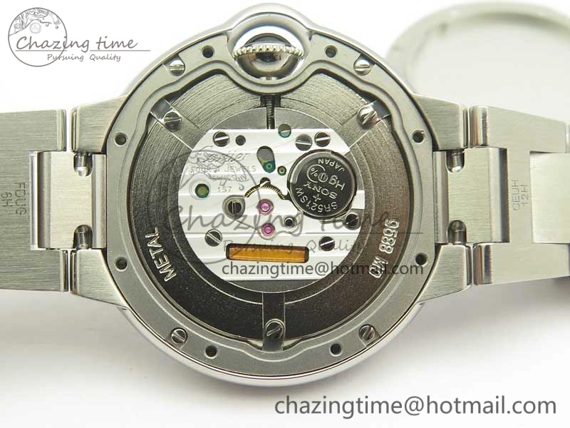 Ballon Bleu 33mm SS V6F 1:1 Best Edition Pink MOP Dial on SS Bracelet Quartz