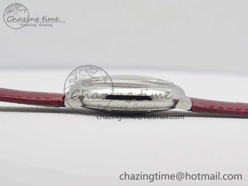 Ballon Bleu 33mm SS V6F 1:1 Best Edition Red Dial On Leather Strap SEIKO NH05A