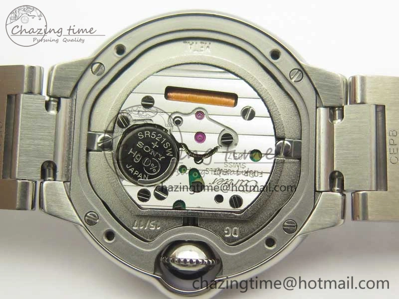 Ballon Bleu 33mm SS V6F 1:1 Best Edition Red Dial on SS Bracelet Quartz
