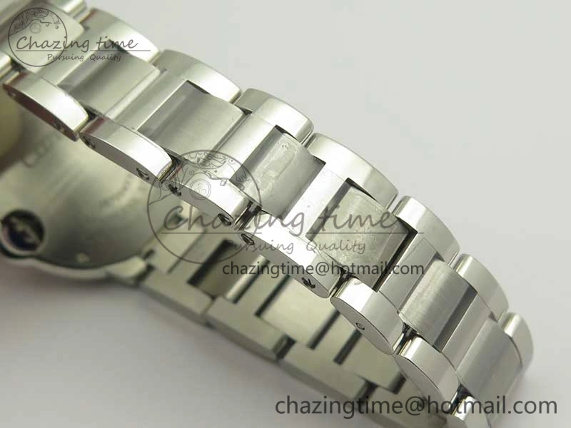 Ballon Bleu 33mm SS V6F 1:1 Best Edition Red Dial on SS Bracelet Quartz