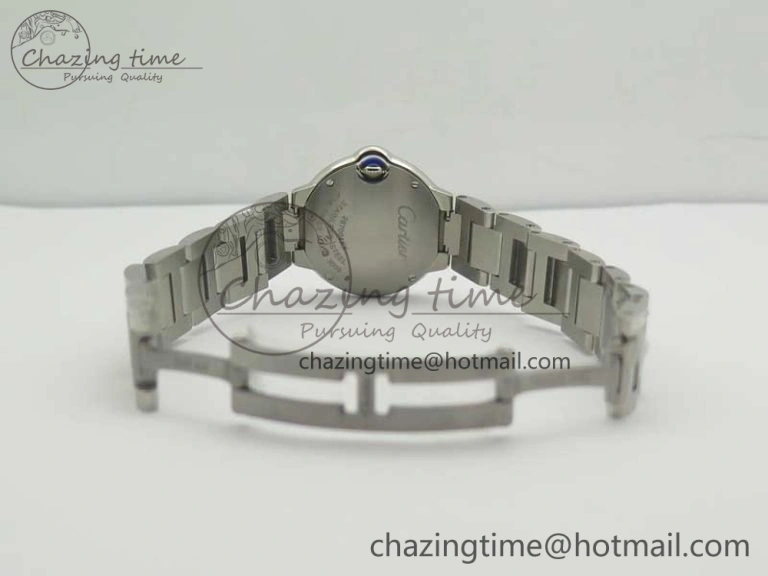 Ballon Bleu 33mm SS V6F 1:1 Best Edition Red Dial on SS Bracelet Quartz