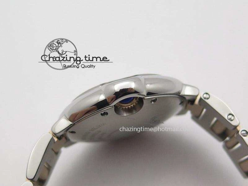 Ballon Bleu 33mm SS V6F 1:1 Best Edition White Dial On SS RG Bracelet SEIKO NH05A