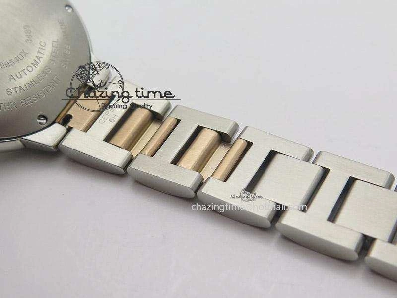Ballon Bleu 33mm SS V6F 1:1 Best Edition White Dial On SS RG Bracelet SEIKO NH05A