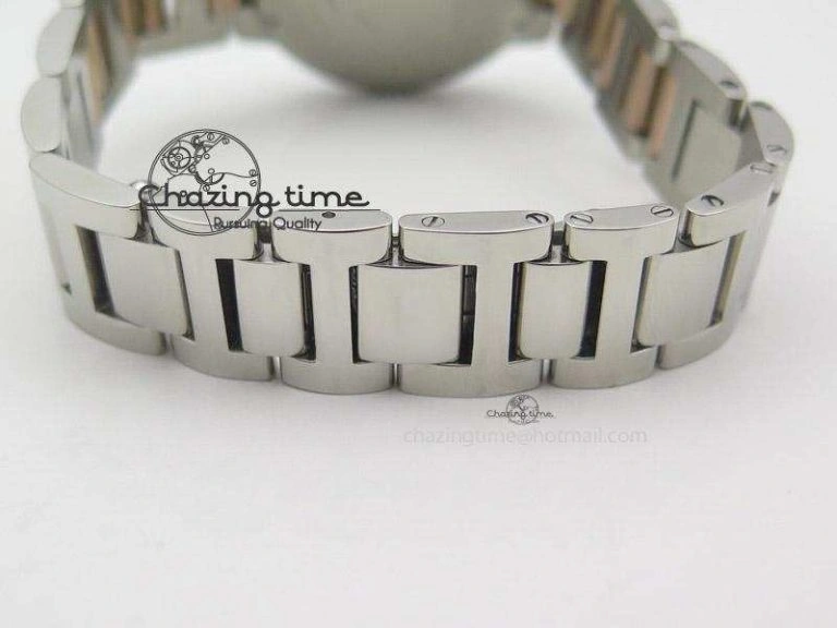 Ballon Bleu 33mm SS V6F 1:1 Best Edition White Dial On SS RG Bracelet SEIKO NH05A