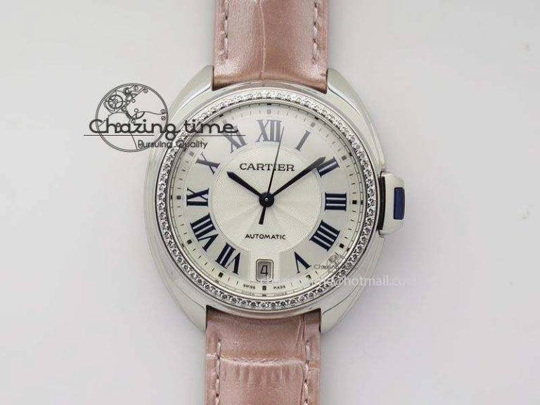 Ballon Bleu 33mm SS V6F 1:1 Best Edition White Dial On SS RG Bracelet SEIKO NH05A