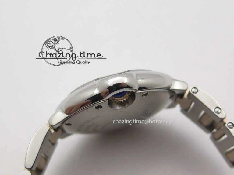 Ballon Bleu 33mm SS V6F 1:1 Best Edition White MOP Dial On SS RG Bracelet SEIKO NH05A