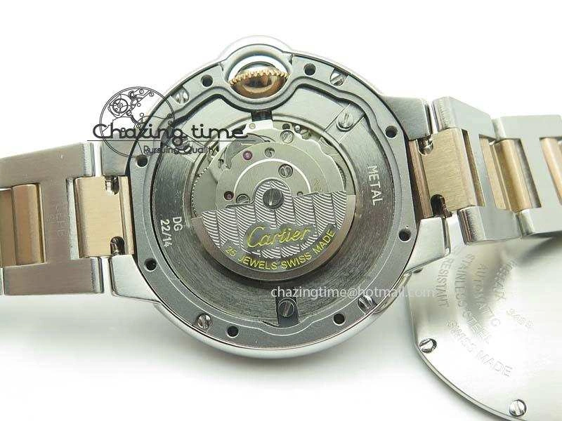 Ballon Bleu 33mm SS V6F 1:1 Best Edition White MOP Dial On SS RG Bracelet SEIKO NH05A