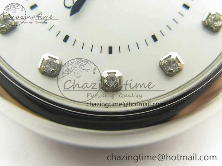 Ballon Bleu 33mm SS V6F 1:1 Best Edition White MOP Diam Dial On SS Bracelet Quartz