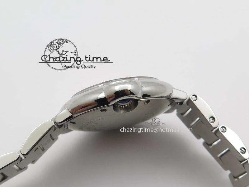 Ballon Bleu 33mm SS V6F Best Edition White Dial Diamonds Markers On SS Bracelet SEIKO NH05A
