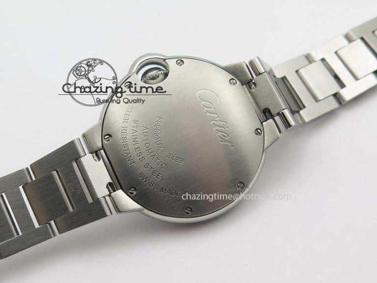 Ballon Bleu 33mm SS V6F Best Edition White Dial Diamonds Markers On SS Bracelet SEIKO NH05A
