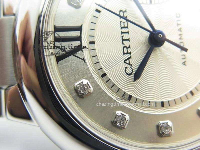 Ballon Bleu 33mm SS V6F Best Edition White Dial Diamonds Markers On SS Bracelet SEIKO NH05A